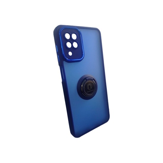 Case with Support Ring for Samsung Galaxy A12 5g Smoked Blue